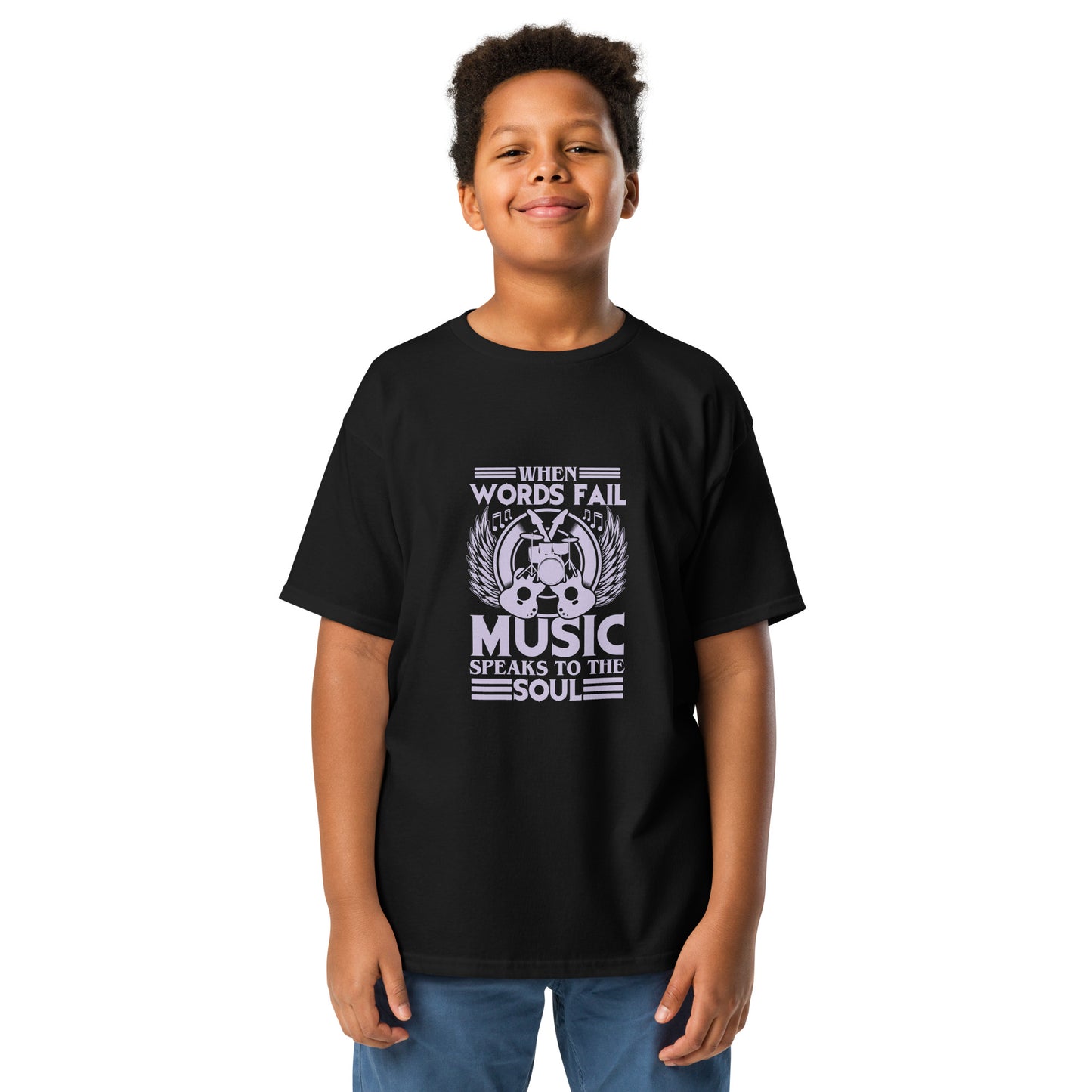 When Words Fail, Music Speaks To The Soul Youth T-shirt