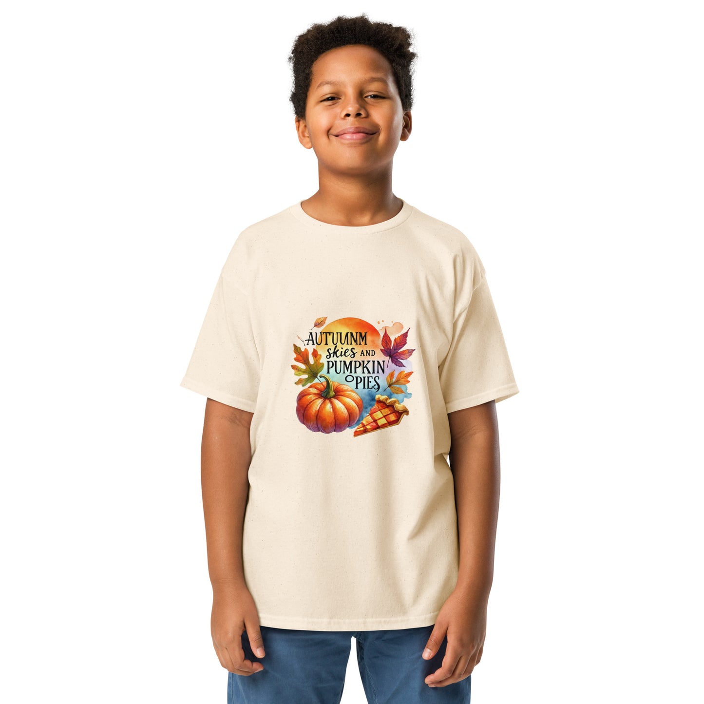 Autumn Skies and Pumpkin Pies Youth T-shirt
