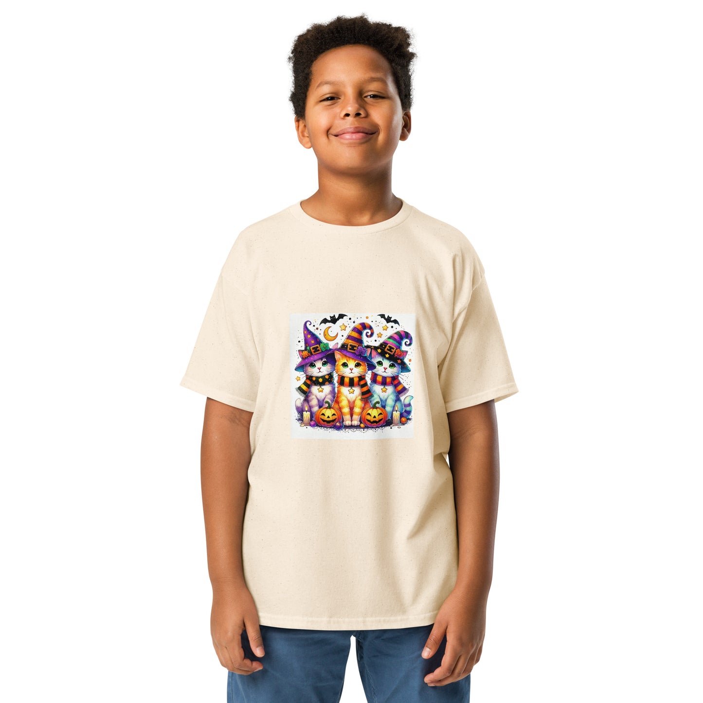 Halloween Cats in Witch Hats Youth T-shirt