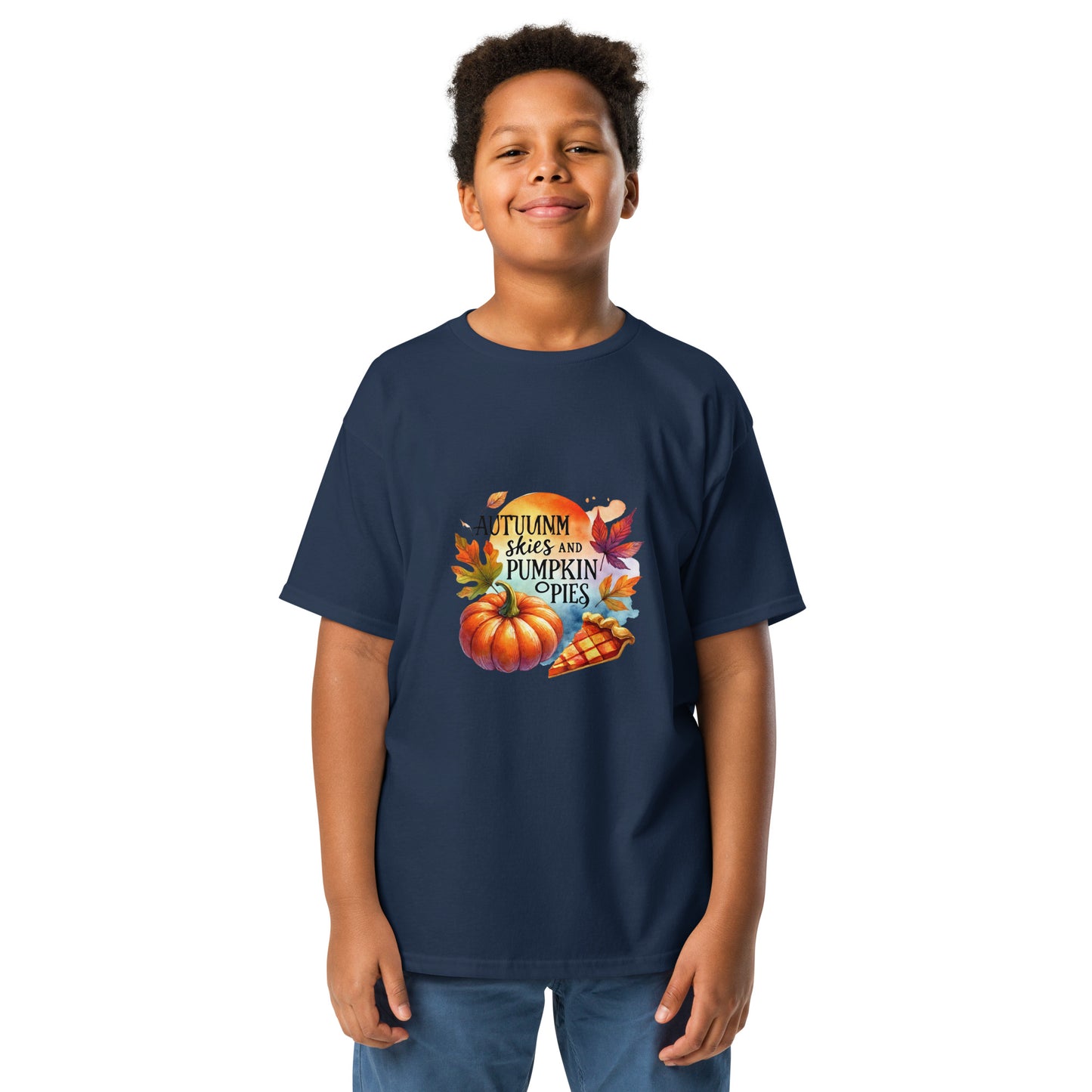 Autumn Skies and Pumpkin Pies Youth T-shirt
