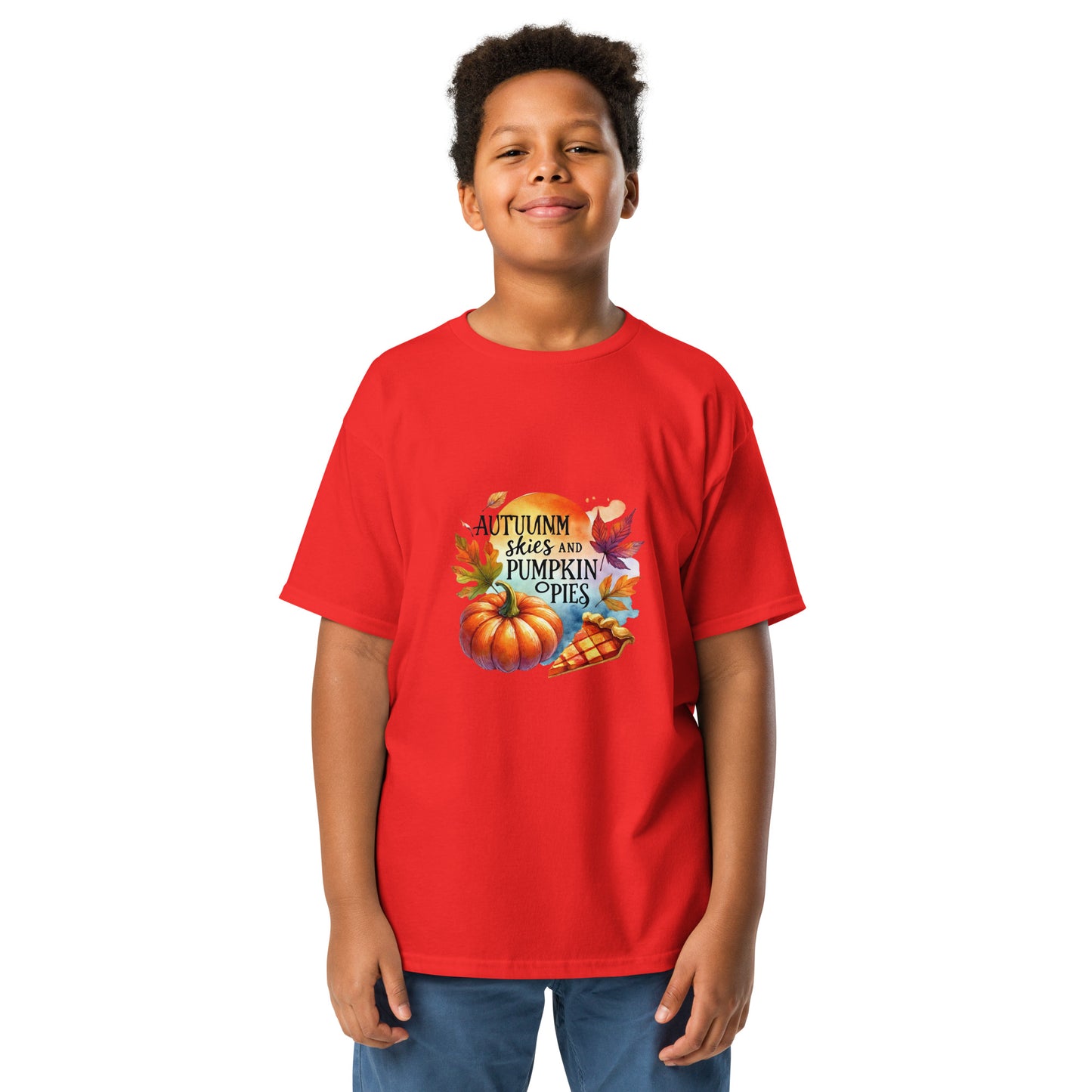 Autumn Skies and Pumpkin Pies Youth T-shirt