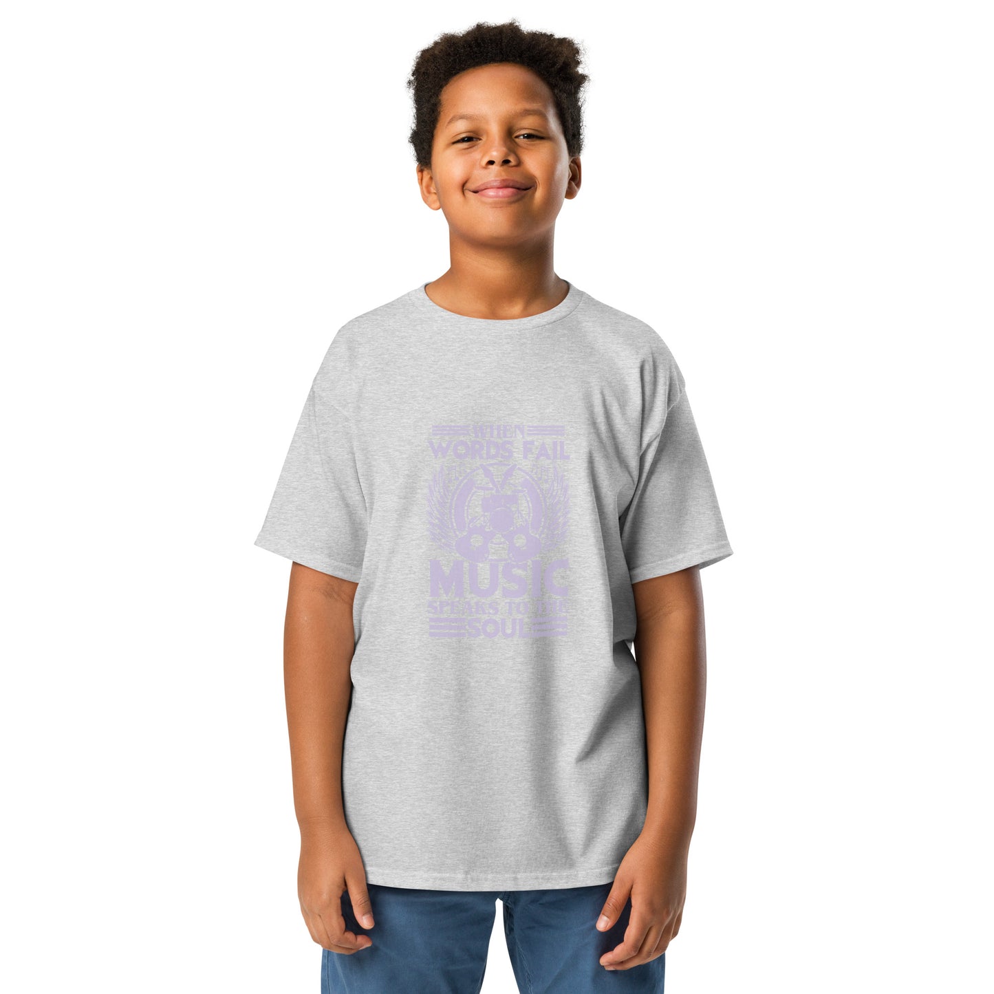 When Words Fail, Music Speaks To The Soul Youth T-shirt