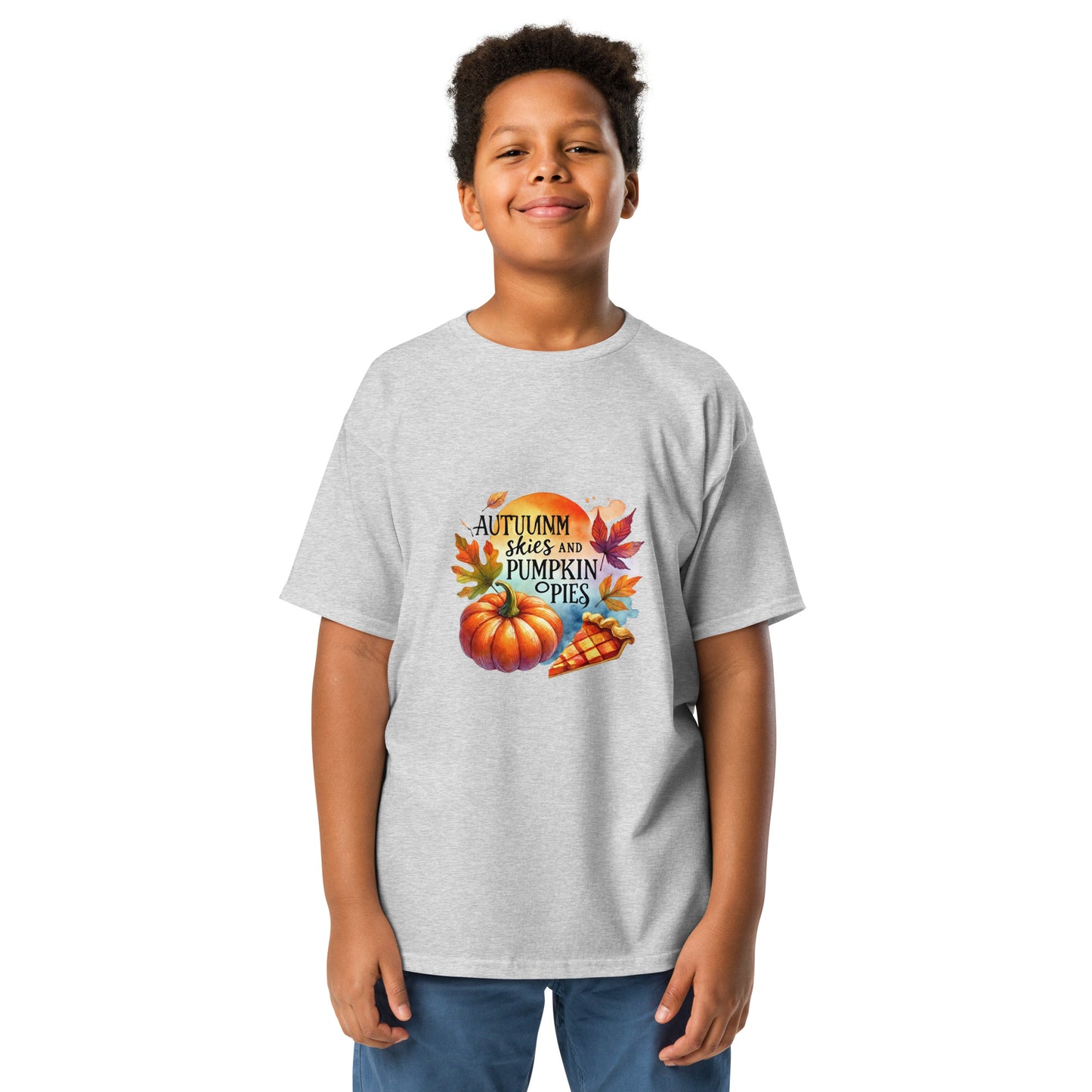 Autumn Skies and Pumpkin Pies Youth T-shirt