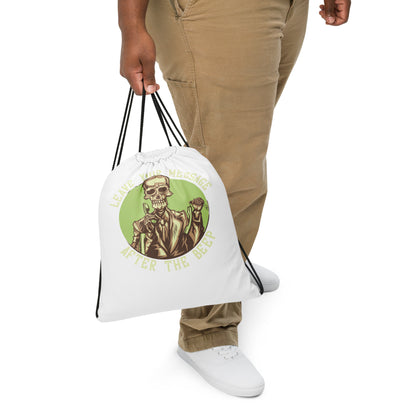 Leave Your Message After The Beep Drawstring Bag