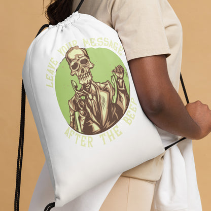 Leave Your Message After The Beep Drawstring Bag