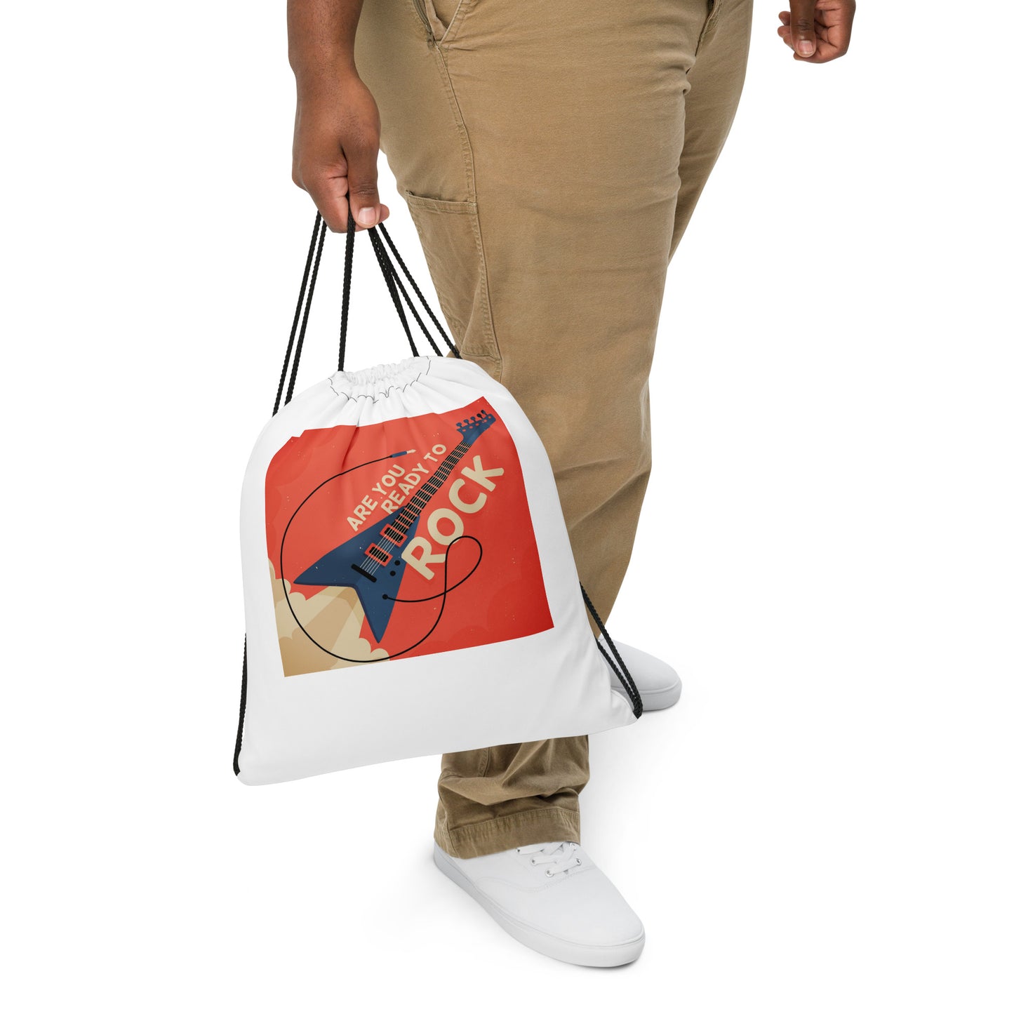 Are You Ready To Rock Drawstring Bag
