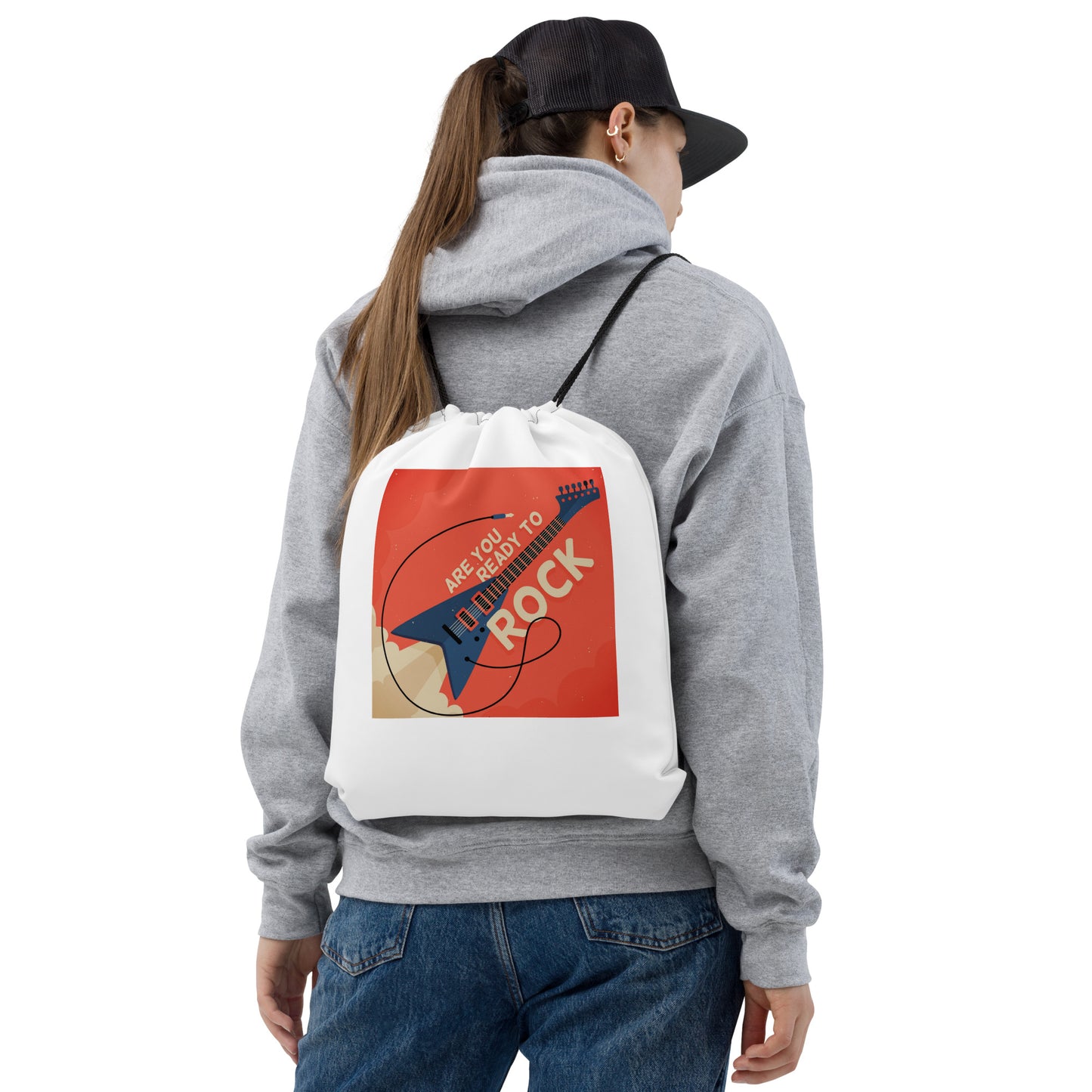Are You Ready To Rock Drawstring Bag
