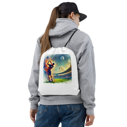 LA28 Golf Championship Watercolor Print Team USA | Dynamic Fine Sports Rock Art Drawstring bag