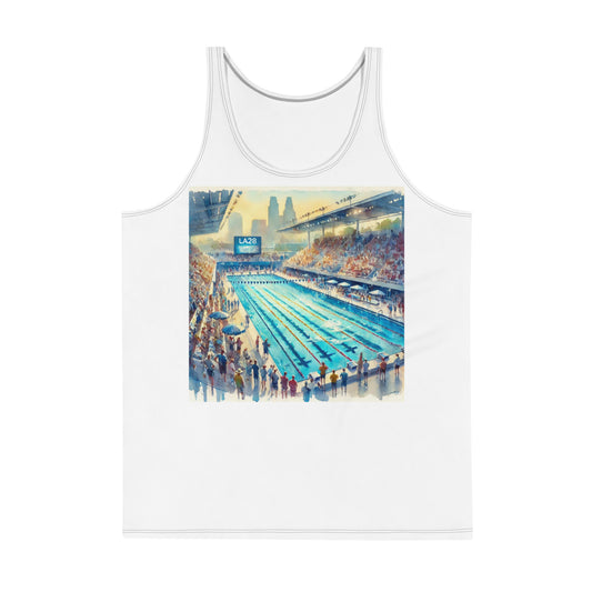 LA28 Swimming Event Watercolor Art Print Tank Top