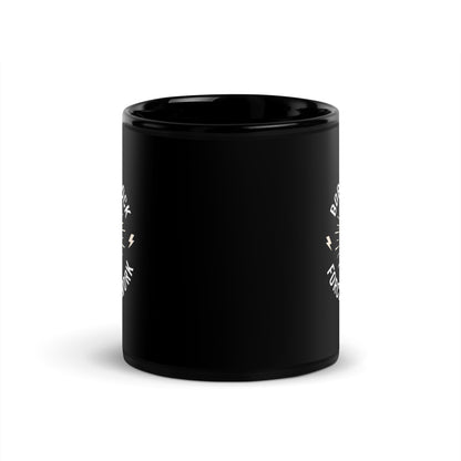 Born To Rock, Forced To Work Black Mug