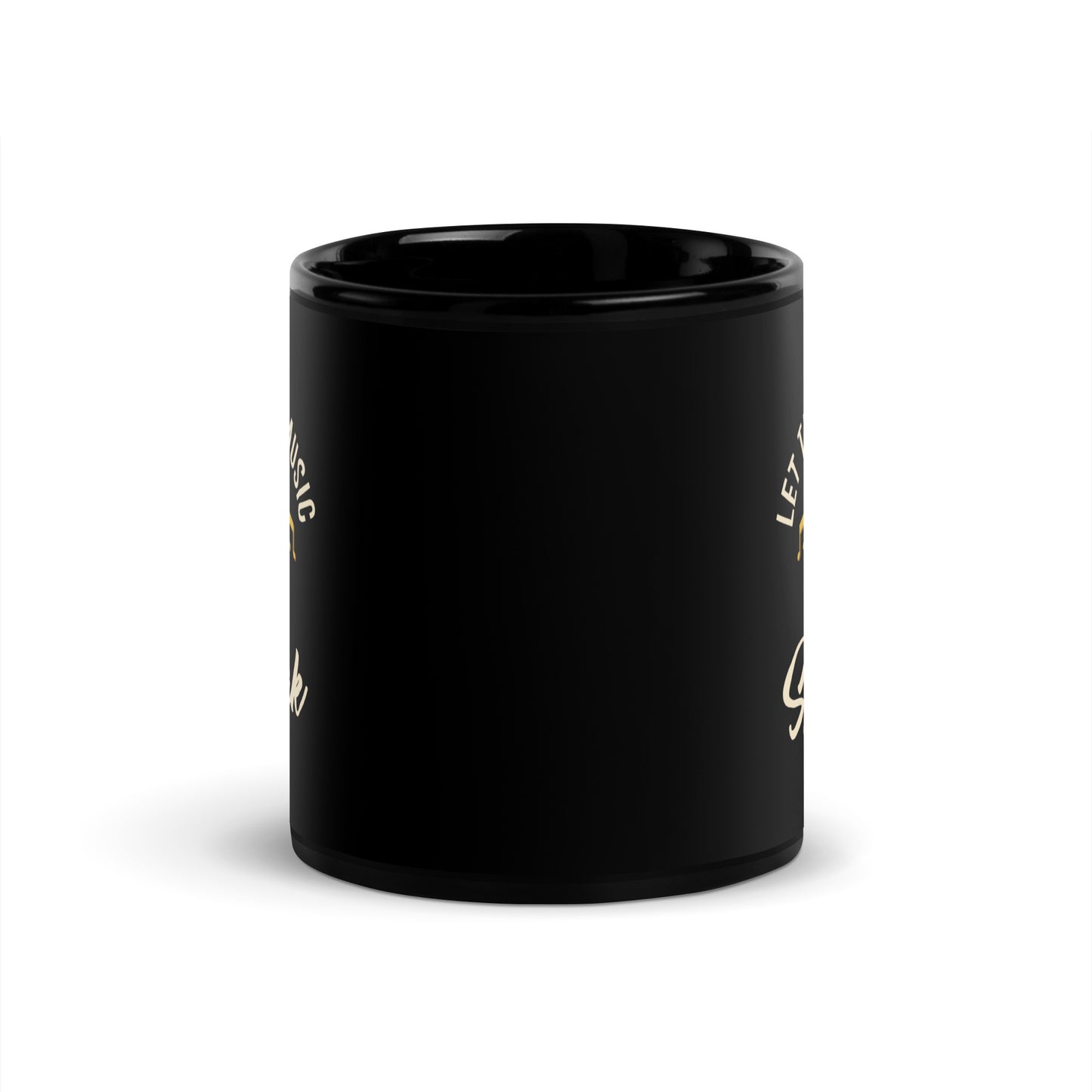 Let The Music Speak Black Mug