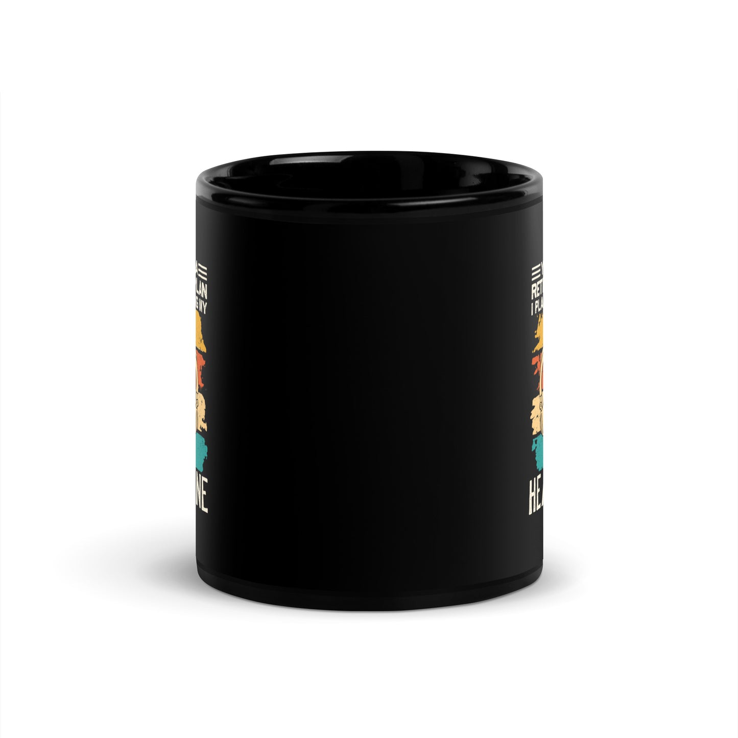 Playing My Headphone Black Mug
