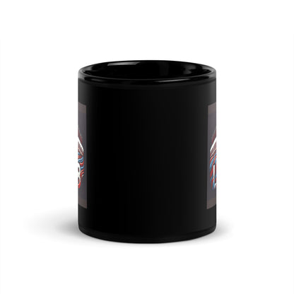 Patriotic LA28 Logo with Los Angeles Memorial Coliseum Outline Black Mug