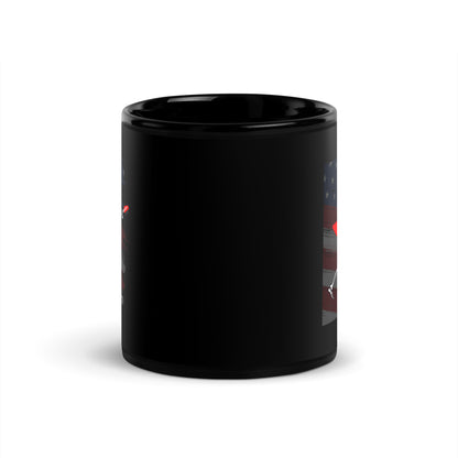 American Guitarist Skeleton Black Mug