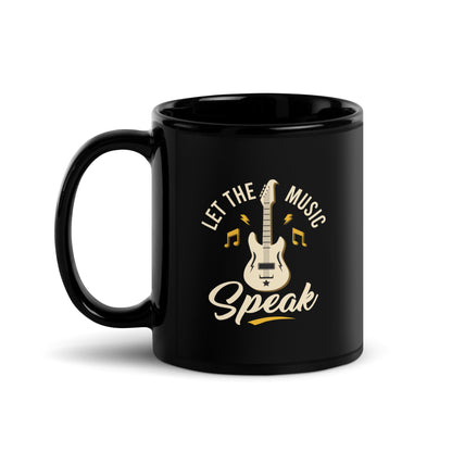 Let The Music Speak Black Mug