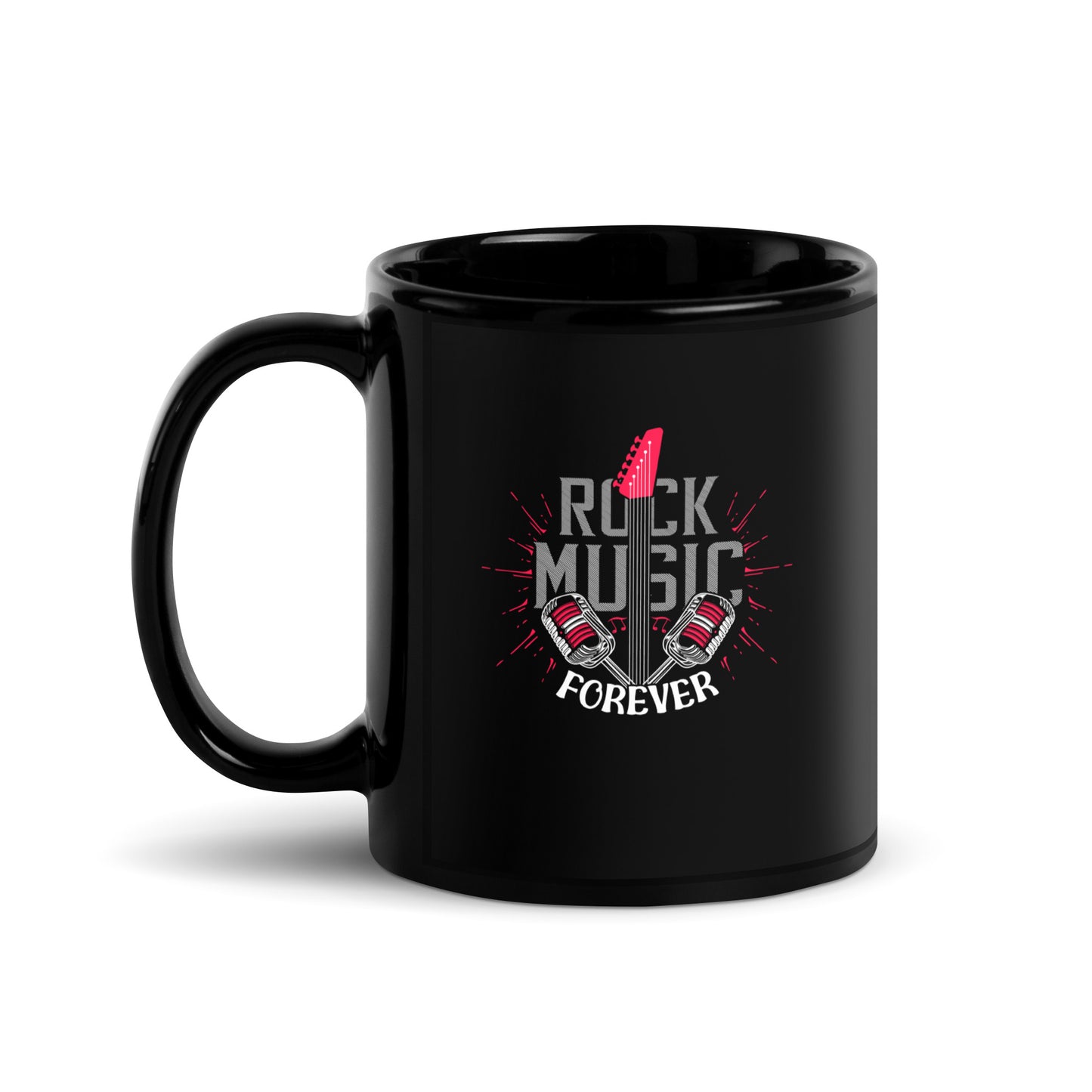 Rock Music Forever Black Mug