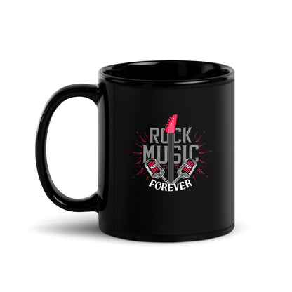 Rock Music Forever Black Mug