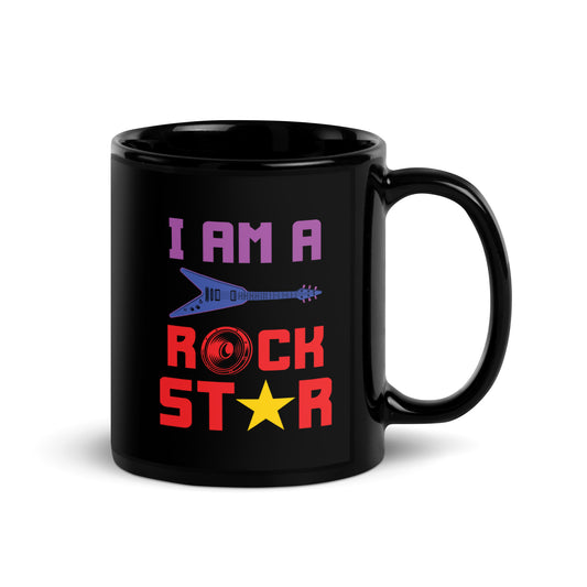 I Am Rockstar Black Mug