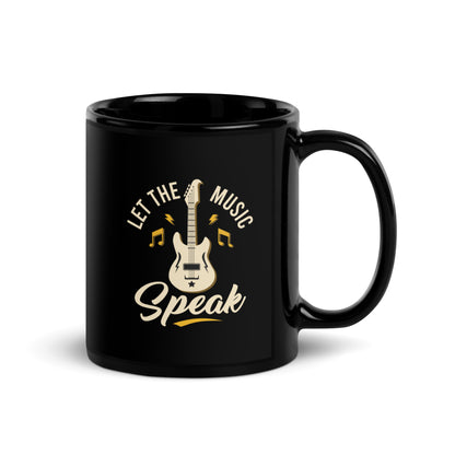 Let The Music Speak Black Mug