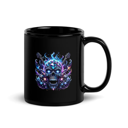 Diamond Skull Bling Black Mug