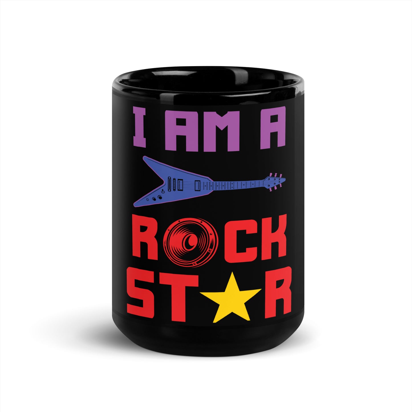 I Am Rockstar Black Mug