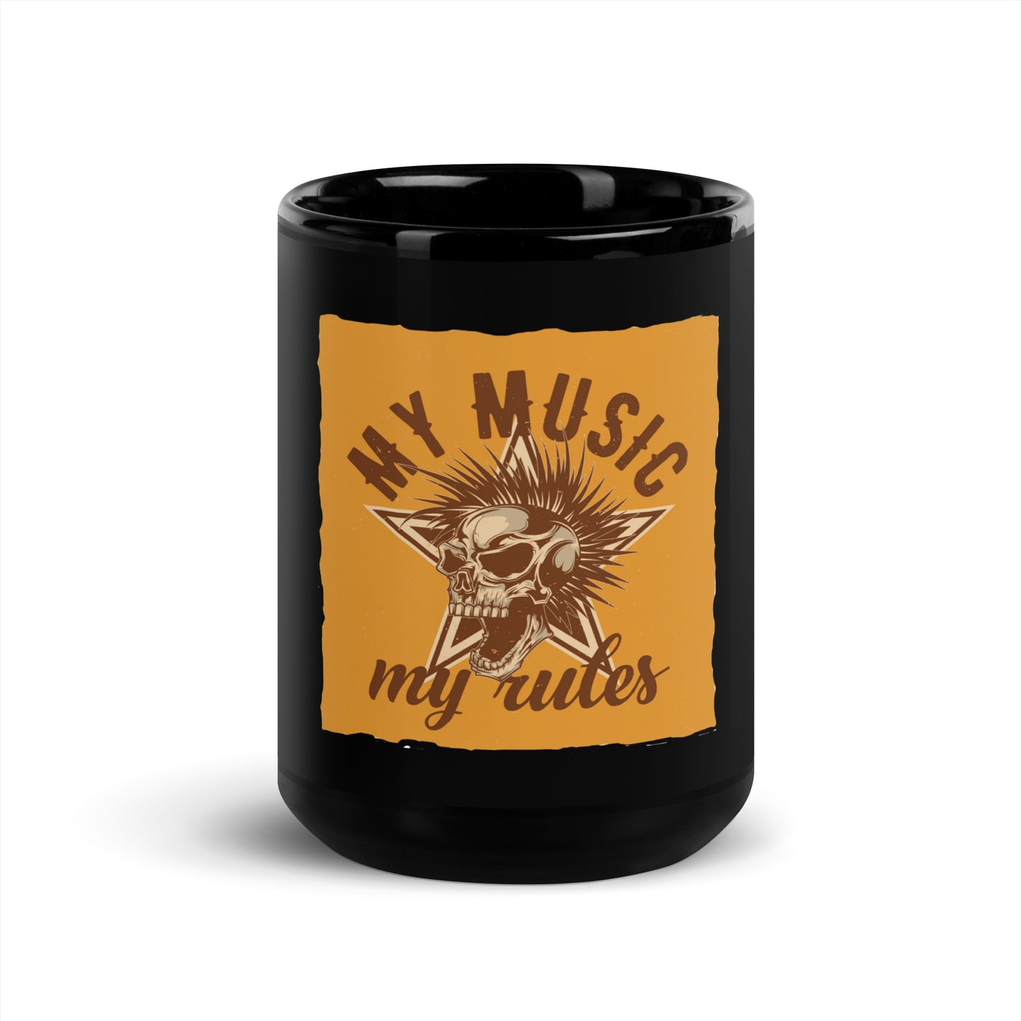 My Music My Rules Black Mug