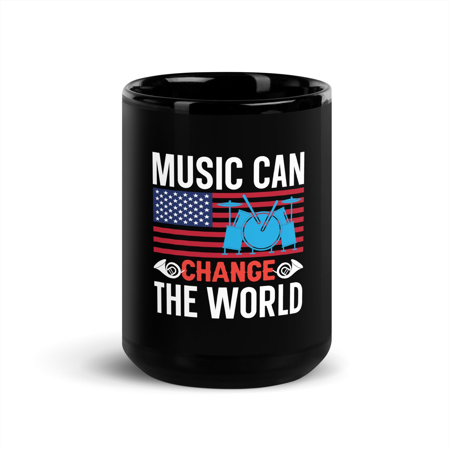 Music Can Change The World Black Mug