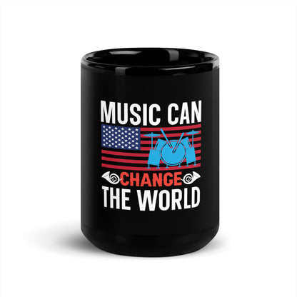 Music Can Change The World Black Mug