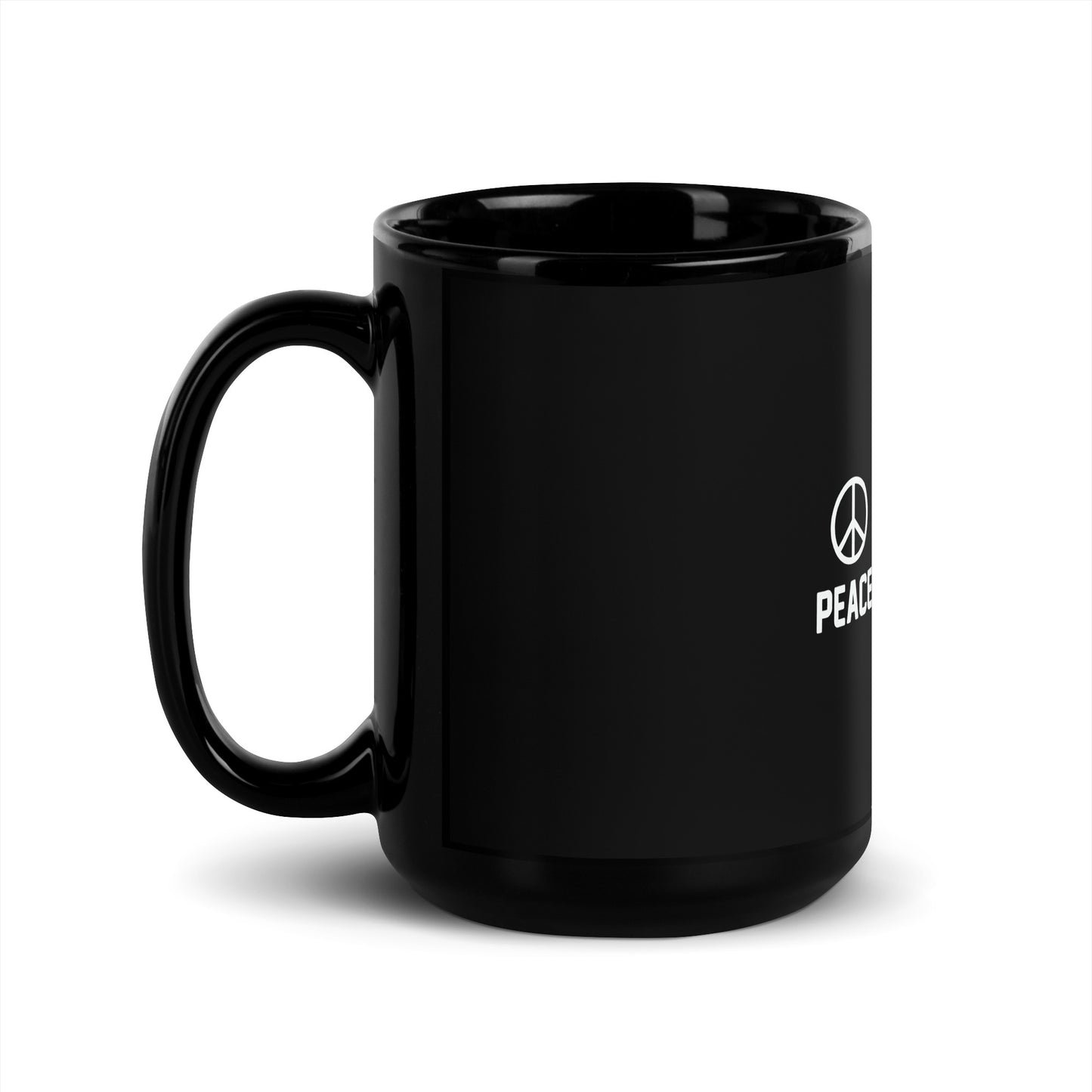 Peace Love Music Black Mug