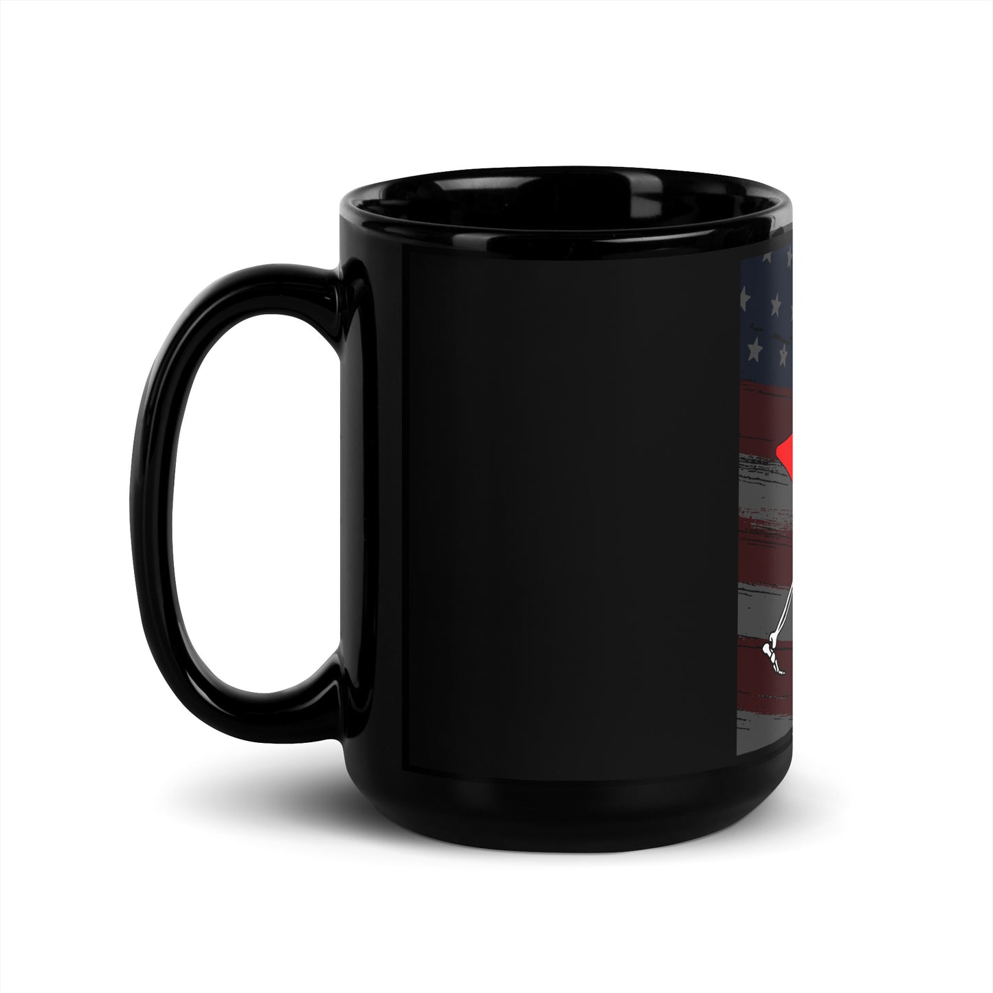 American Guitarist Skeleton Black Mug