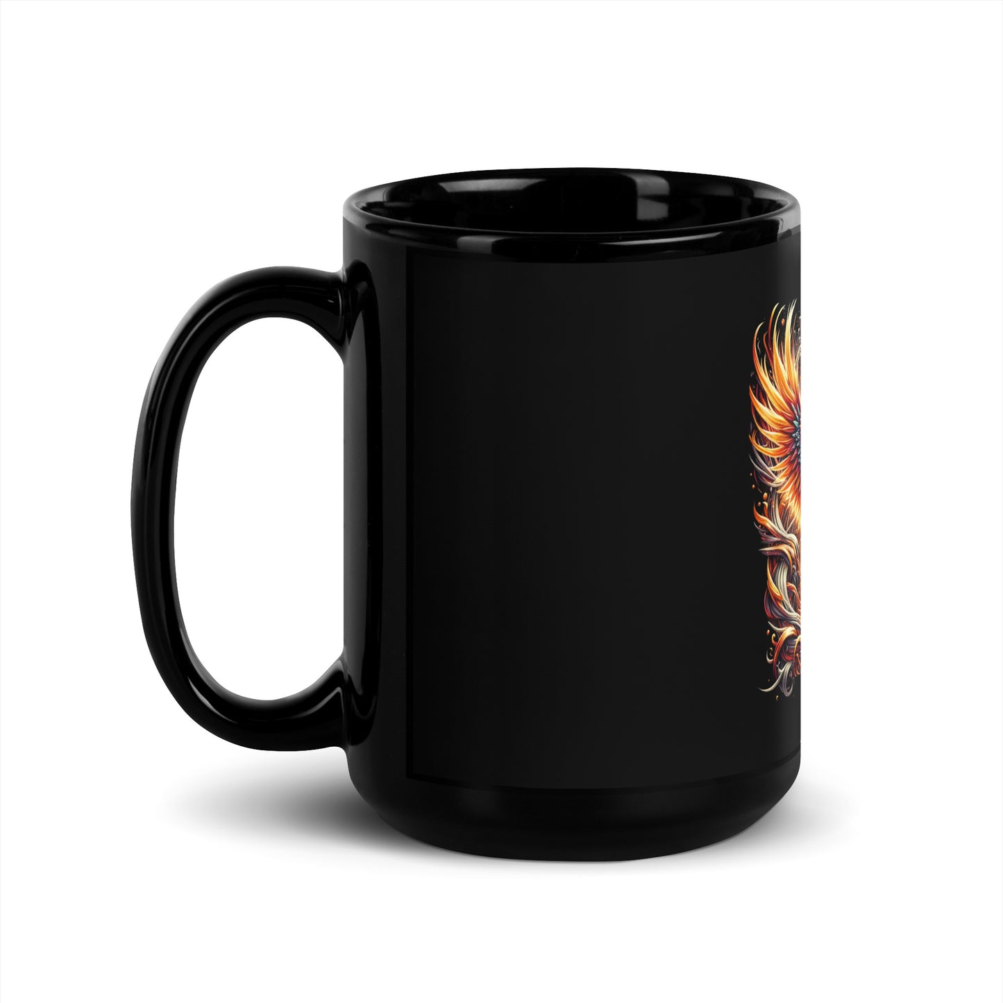 Guitar Eagle Flame Black Mug