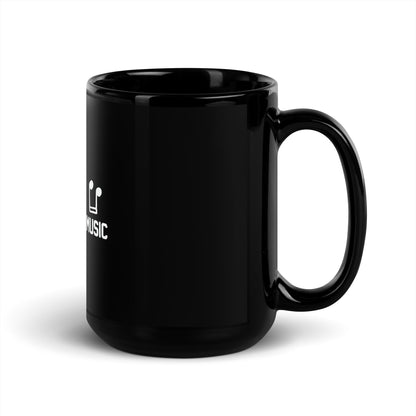 Peace Love Music Black Mug