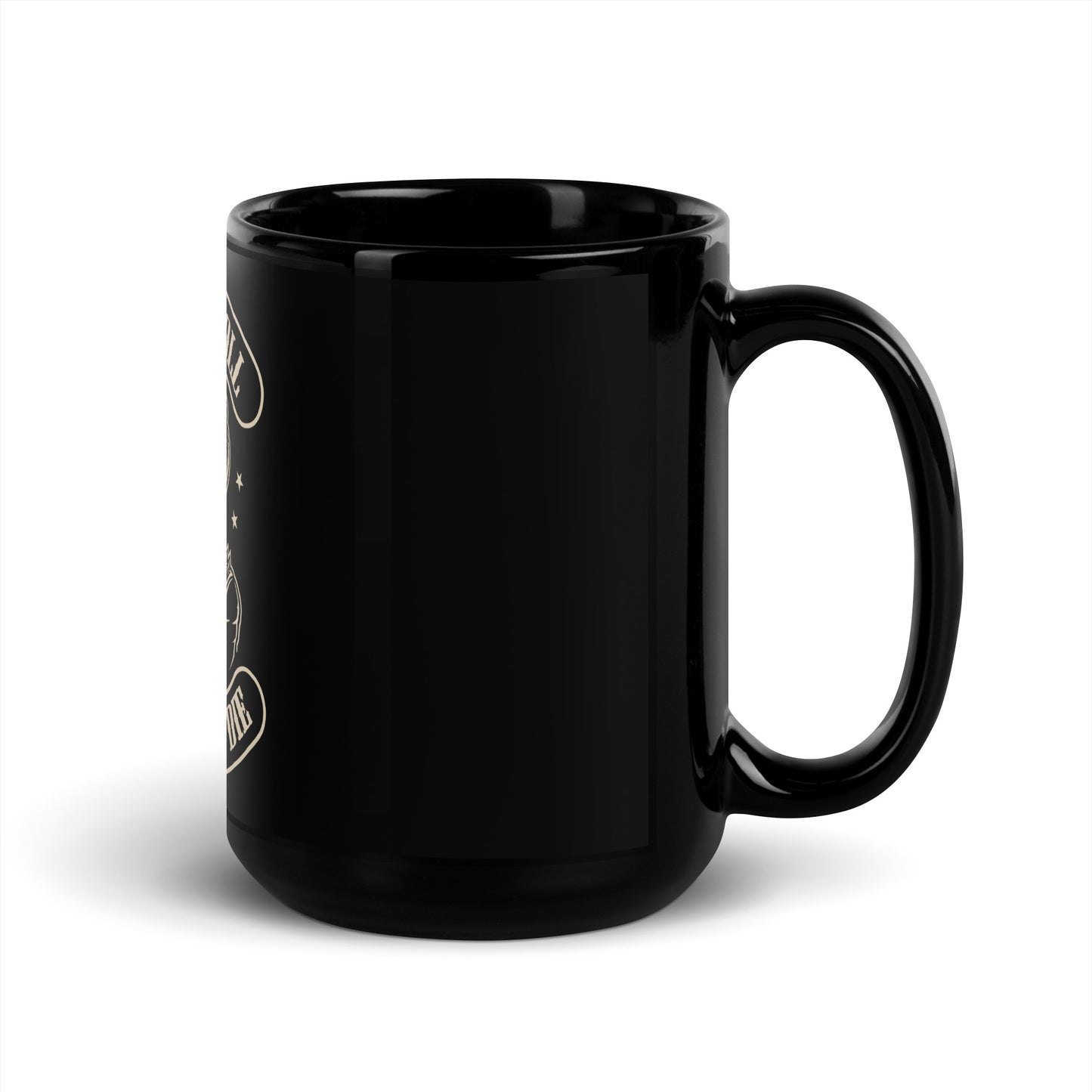 Rock and Roll Will Never Die Black Mug