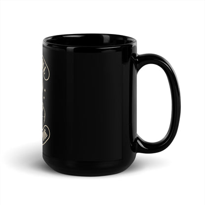 Rock and Roll Will Never Die Black Mug