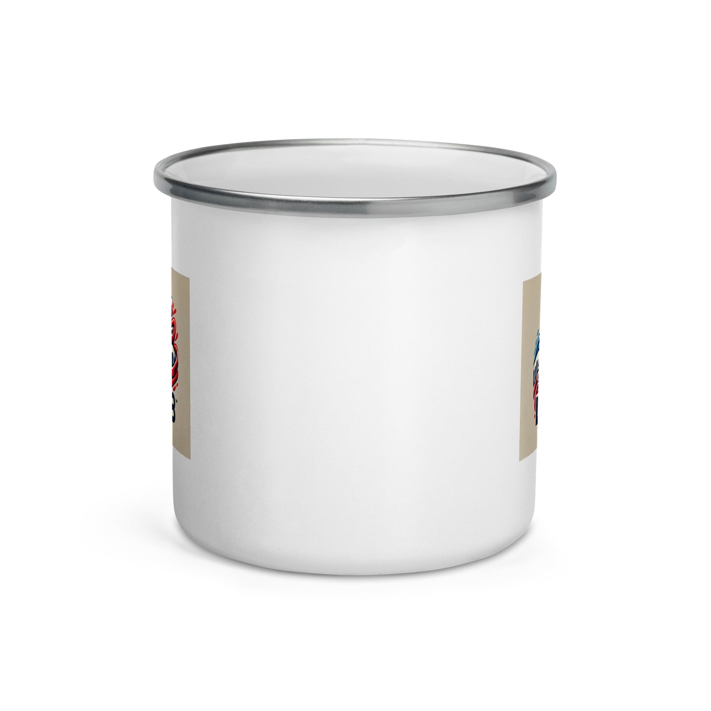 LA28 Logo with Los Angeles Memorial Coliseum Enamel Mug