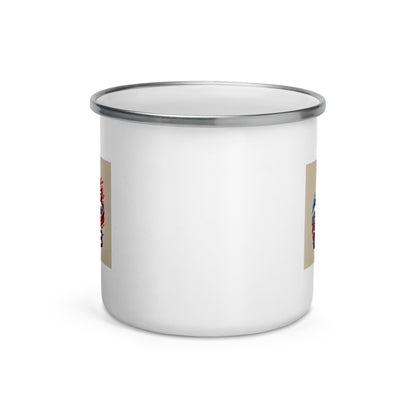 LA28 Logo with Los Angeles Memorial Coliseum Enamel Mug