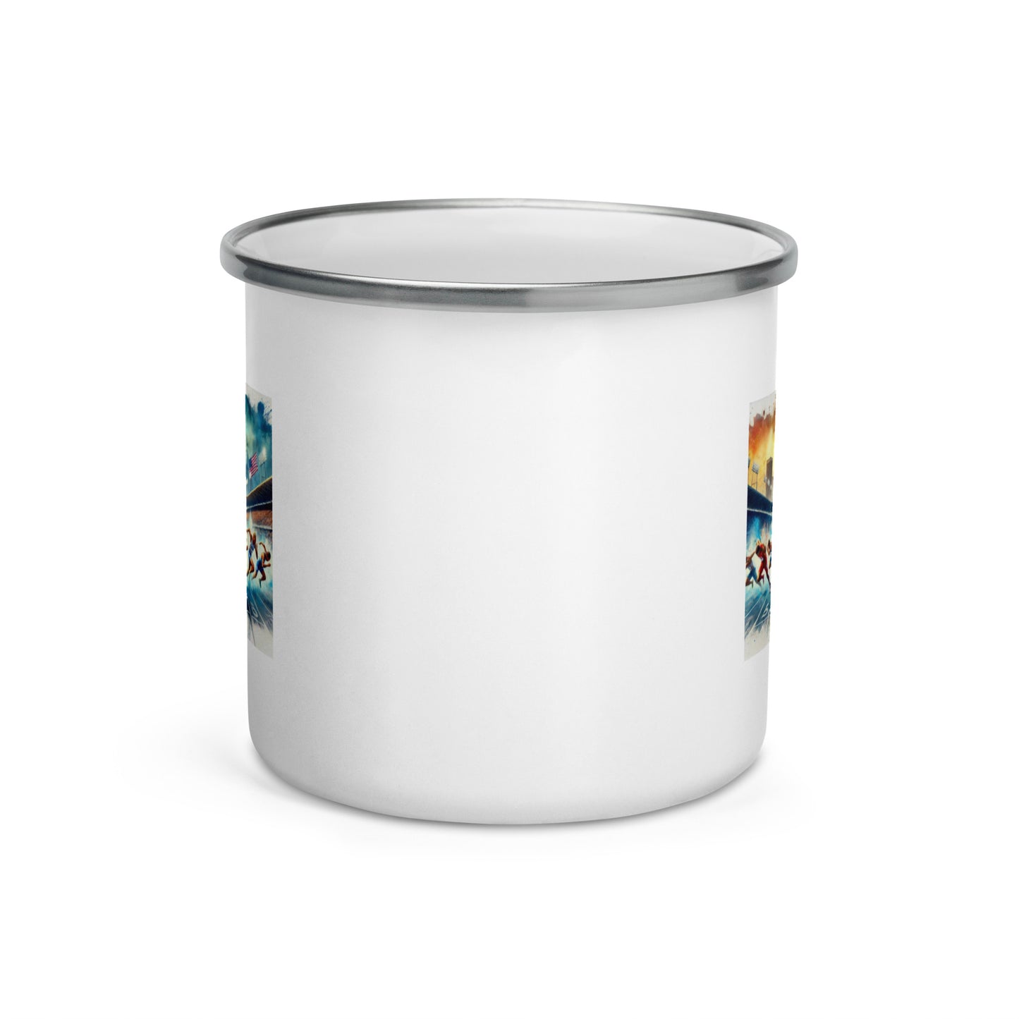 LA28 Olympic Sprint Finish - Mixed Men & Women Athletes Enamel Mug