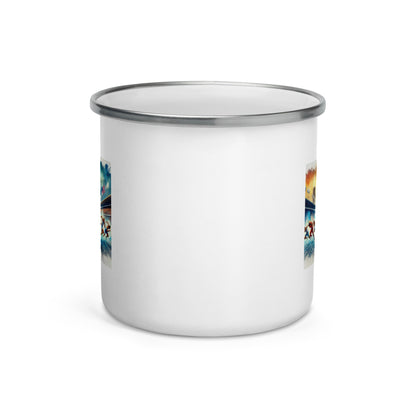 LA28 Olympic Sprint Finish - Mixed Men & Women Athletes Enamel Mug