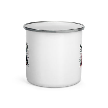 Scary Bats, Skulls, and Candle Enamel Mug