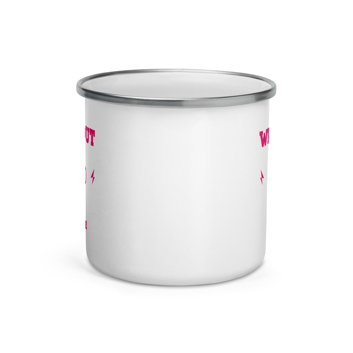 Without Music, Life Would Be A Mistake Pink Enamel Mug
