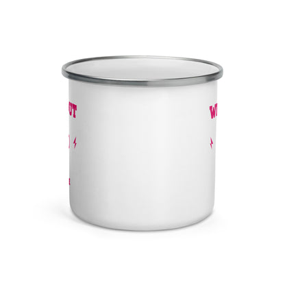 Without Music, Life Would Be A Mistake Pink Enamel Mug