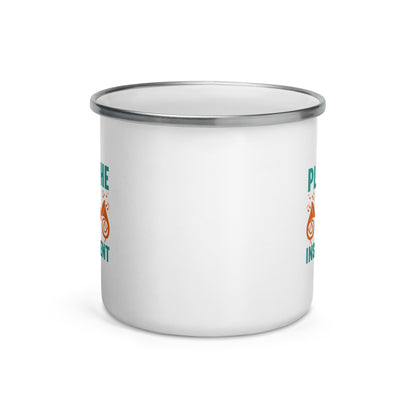 Play The Music Not The Instrument Enamel Mug