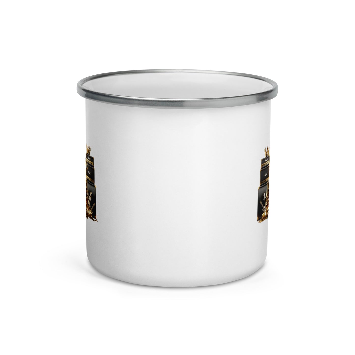 King Skull Gold Guitar and Amplifier Enamel Mug