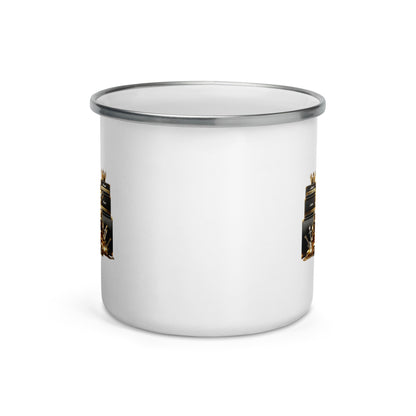 King Skull Gold Guitar and Amplifier Enamel Mug