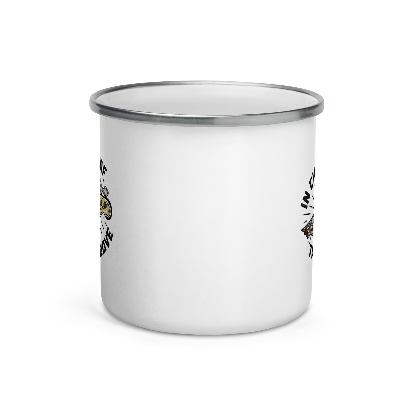 In Charge of the Groove Enamel Mug