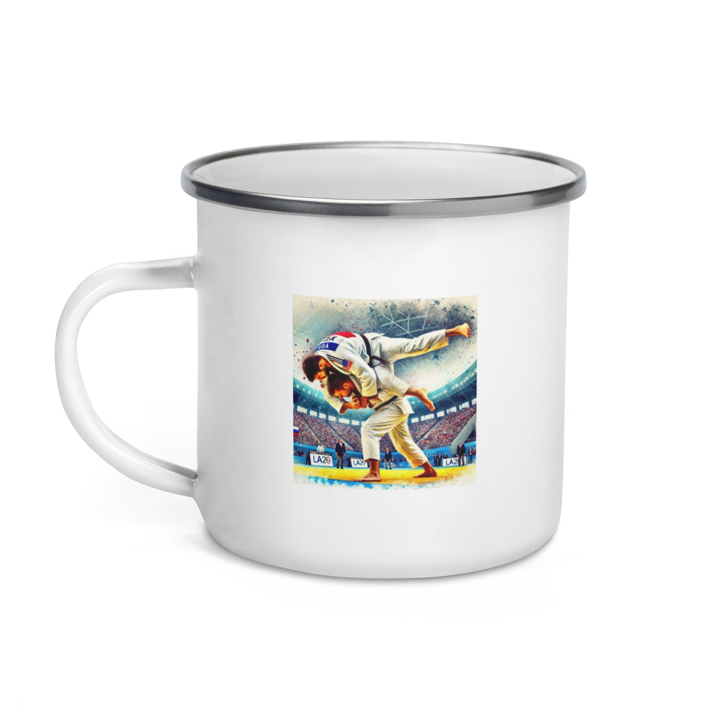 LA28 - Team USA Judo Men | Southern California Art Enamel Mug