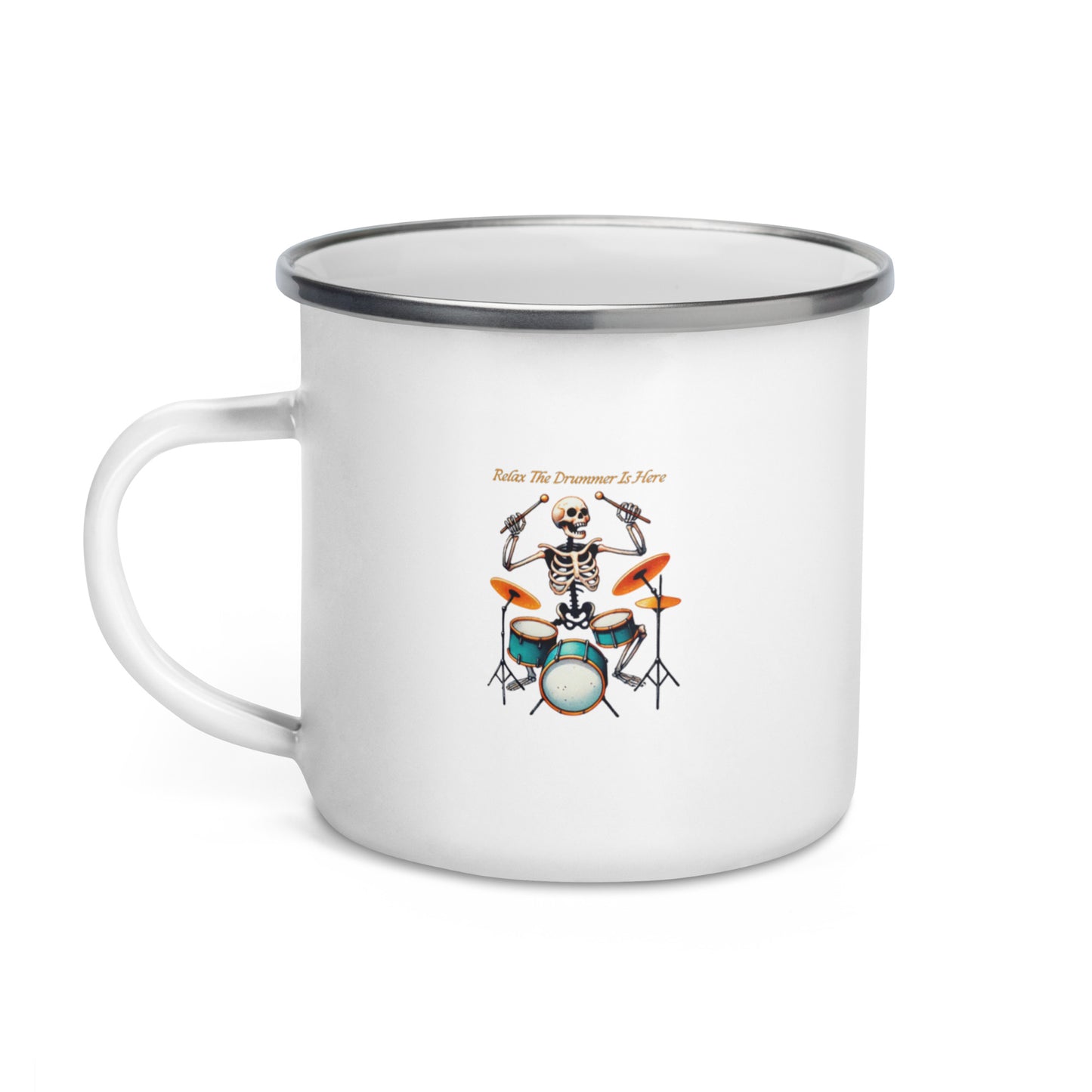 Skele-Tunes Drummer Enamel Mug