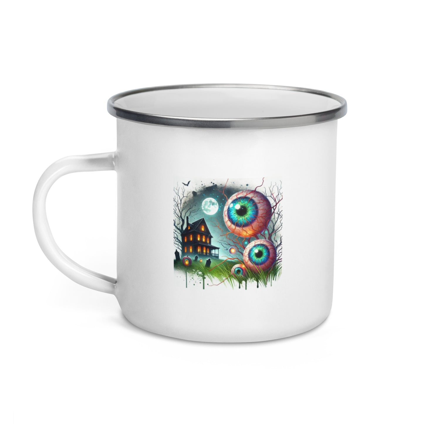 Spooky Eyes Enamel Mug
