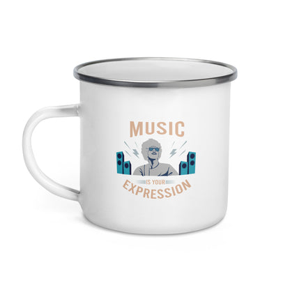 Music is your Expression Enamel Mug