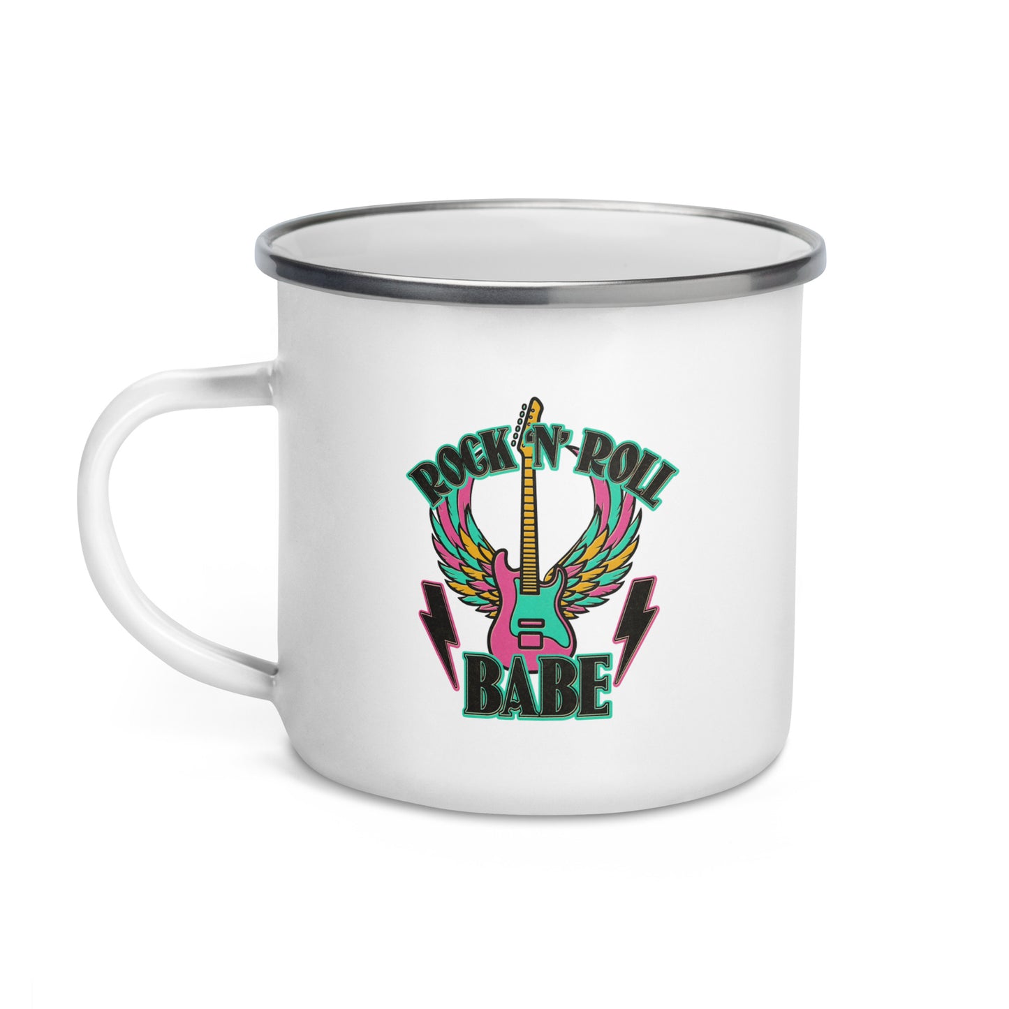Rock And Roll Babe Enamel Mug
